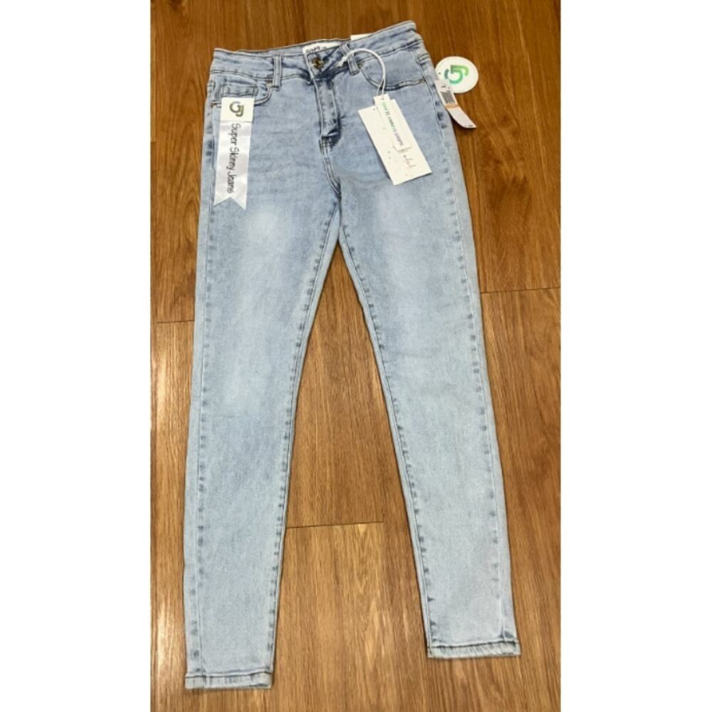 Gogo Jeans Juniors' Stretch Mid Rise Super Skinny Jeans 7/28